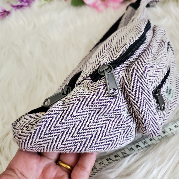 Nwot handmade hemp cotton boho fannypack - Picture 4 of 10